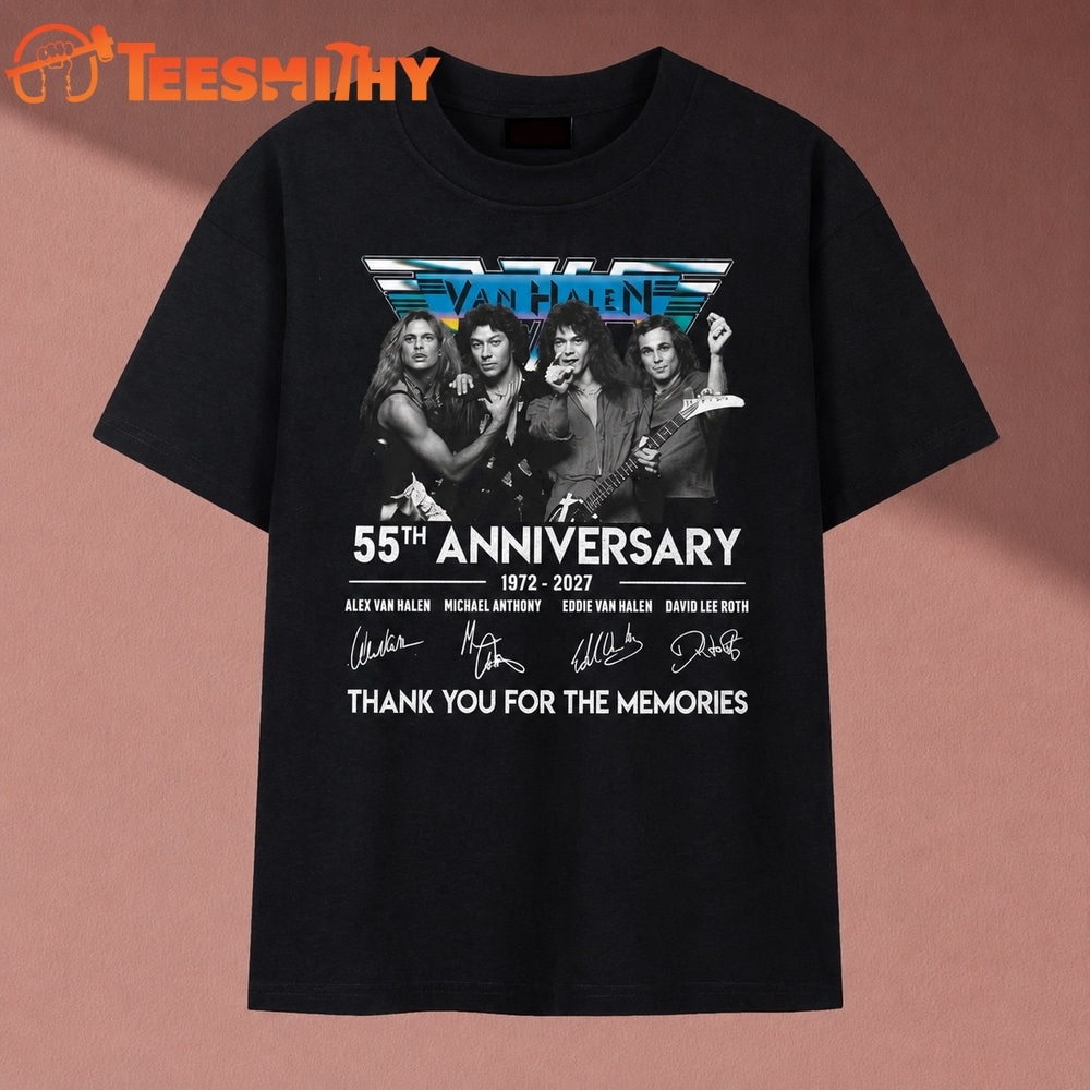 Van Halen 55th Anniversary 1972 2027 Band Signatures T Shirt