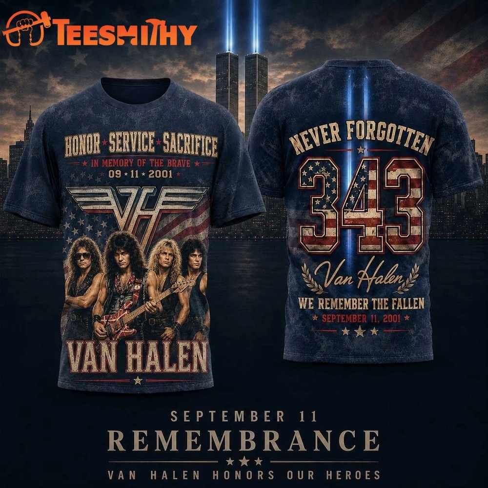 Van Halen 9 11 Remembrance Tribute Graphic 3D Shirt