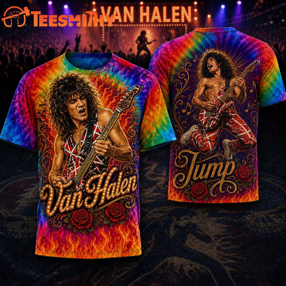 Van Halen Rainbow Flame Unisex 3D Shirt