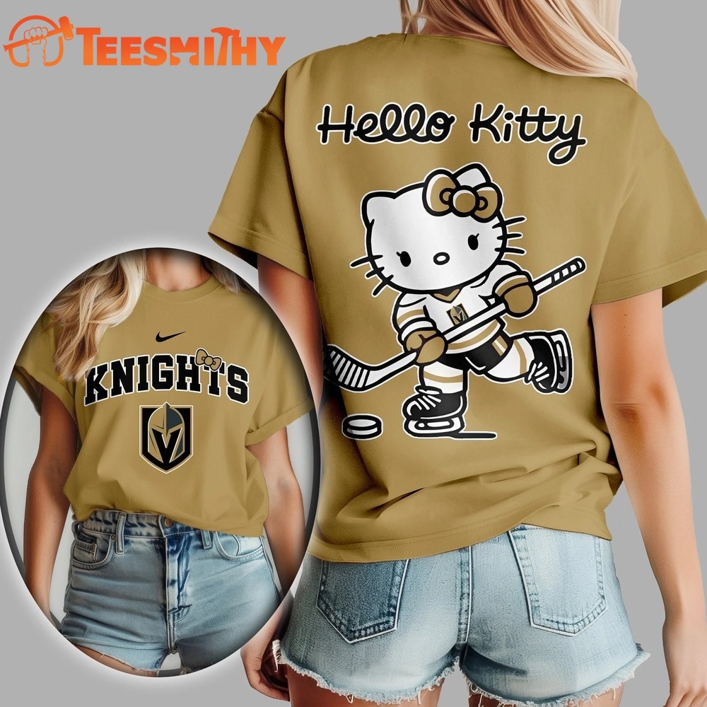 Vegas Golden Knights NHL x Hello Kitty Unisex 3D Shirt