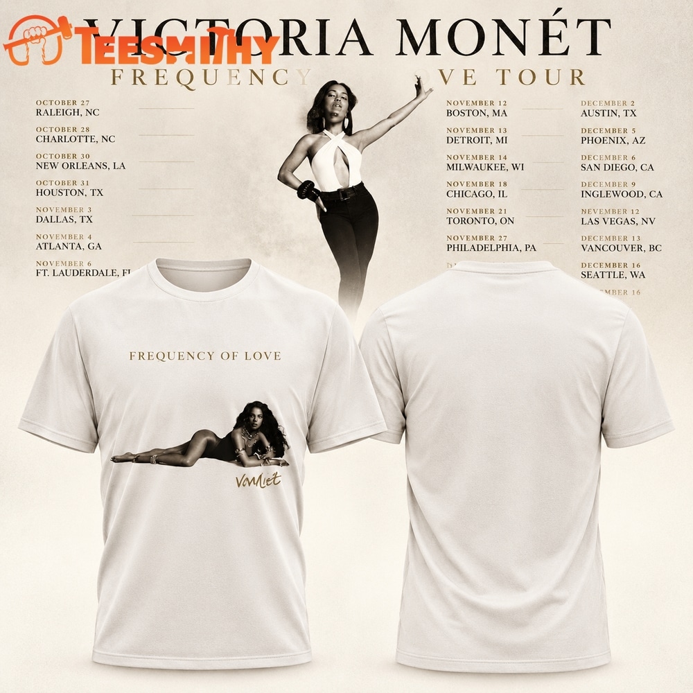 Victoria Monet Frequency Of Love Tour 2026 Graphic New Design 3D Shirt