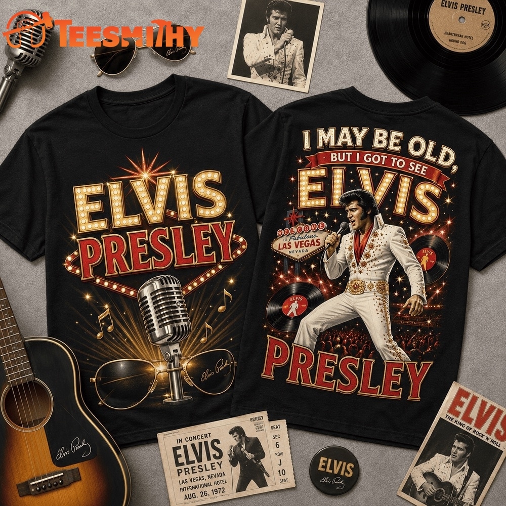 Vintage Elvis Presley I May Be Old Graphic 3D Shirt