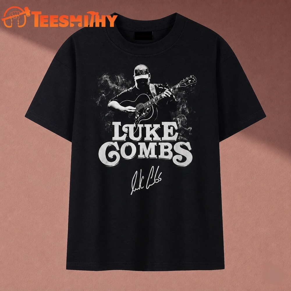 Vintage Luke Combs Country Music Signature Graphic T Shirt