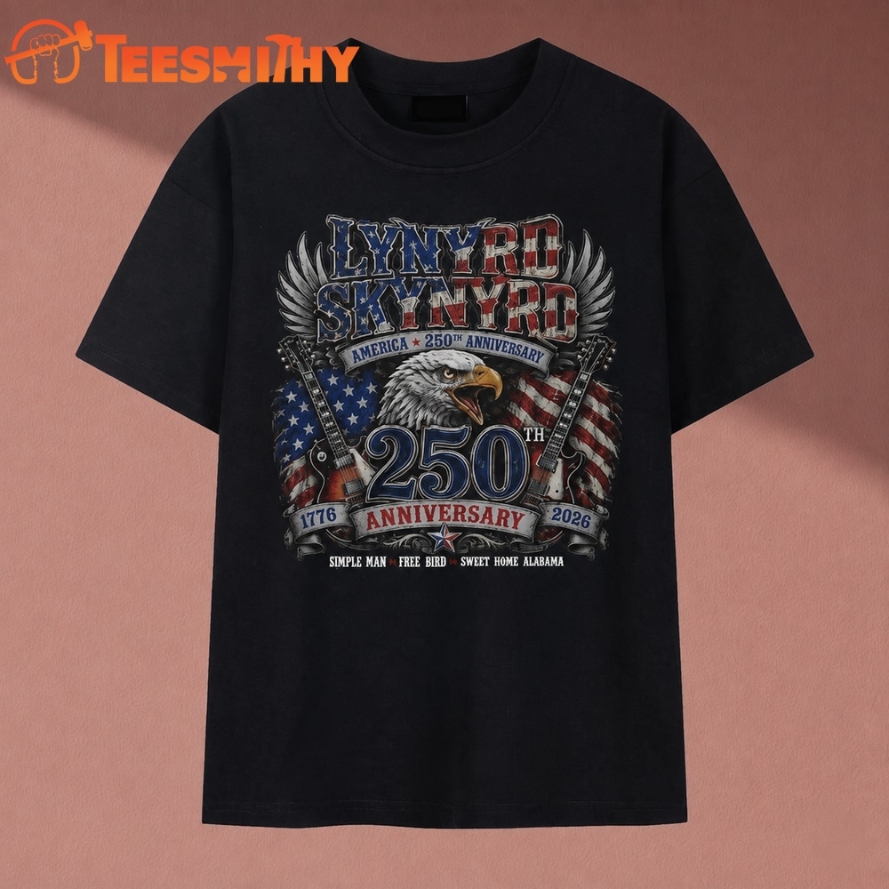 Vintage Lynyrd Skynyrd America 250th Anniversary American Eagle Graphic T Shirt