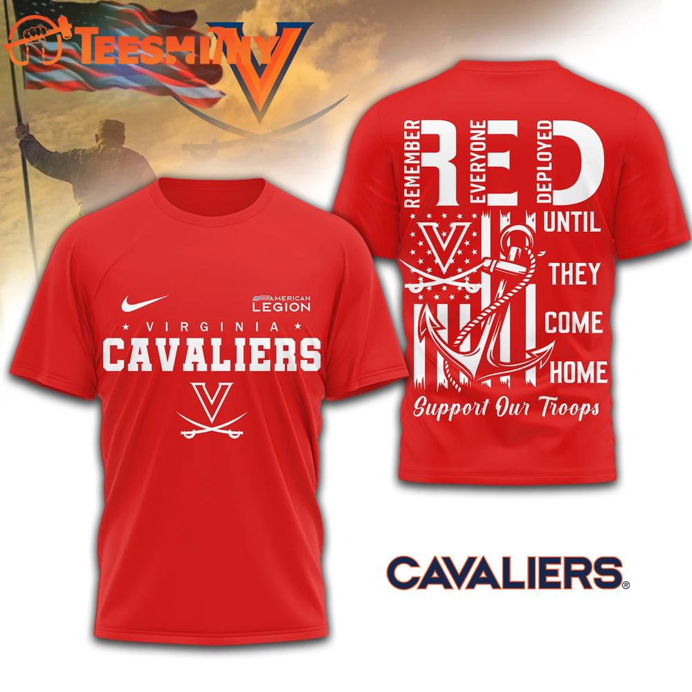 Virginia Cavaliers 2026 NCAA Red Friday 3D T Shirt