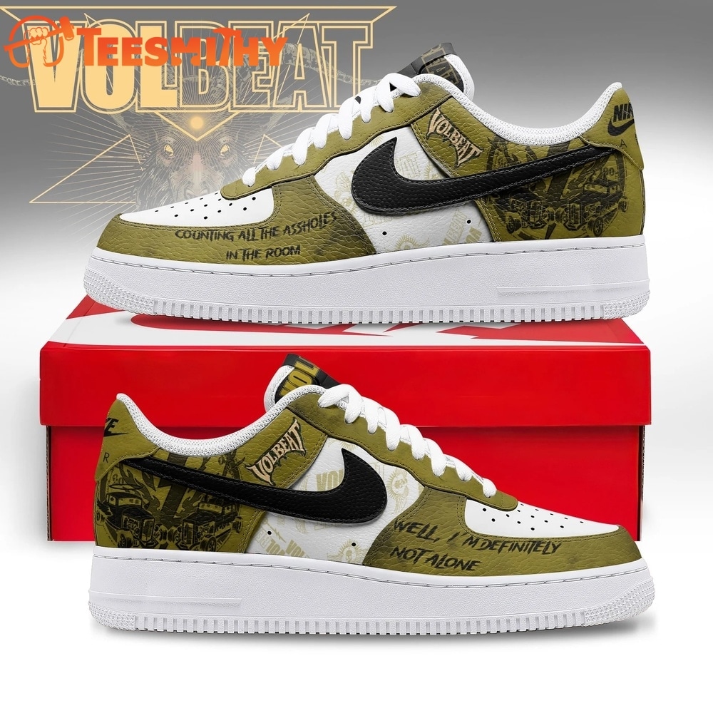 Volbeat Still CountingOlive Green Rock Band Graphic Air Force 1 Shoes
