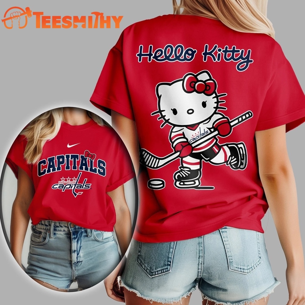 Washington Capitals NHL x Hello Kitty Unisex 3D Shirt
