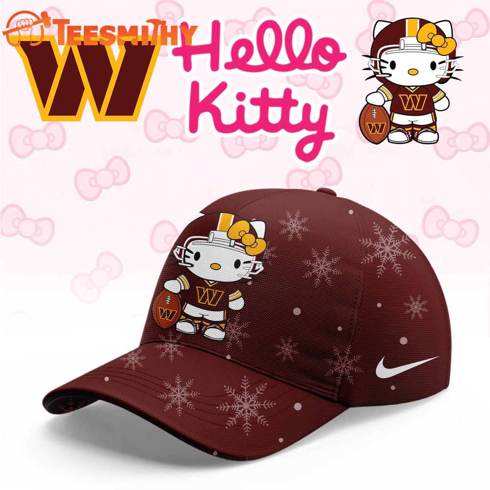 Washington Commanders 2025 Football Christmas Hello Kitty Limited Cap