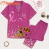 Washington Commanders 2025 NFL Breast Cancer October Short Sleeve Satin Pajama Set