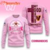 Washington Commanders 2025 NFL My God Is Stronger Than Breast Cancer Chritmas Sweater