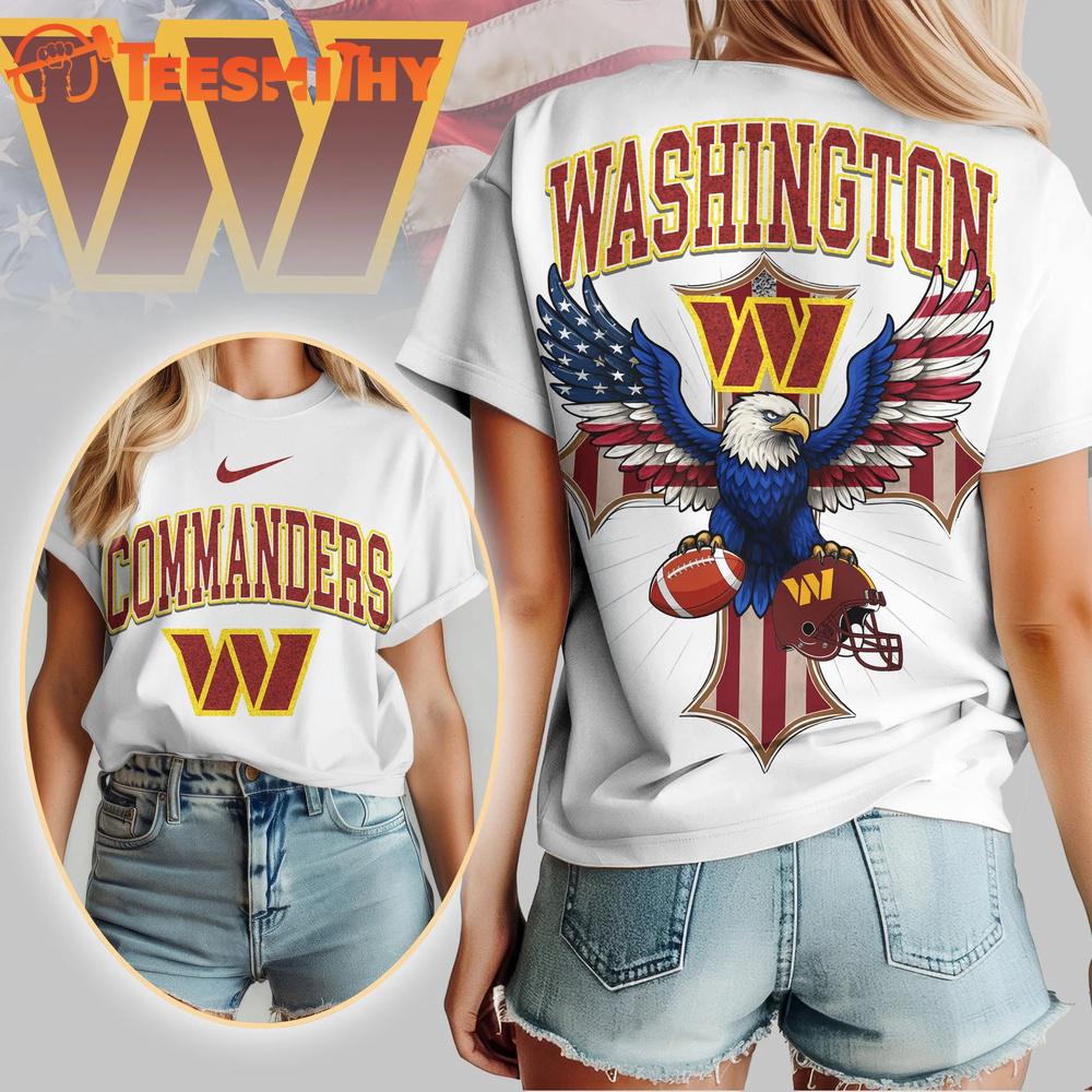 Washington Commanders 2026 NFL Freedom Eagle All Over Print Shirt