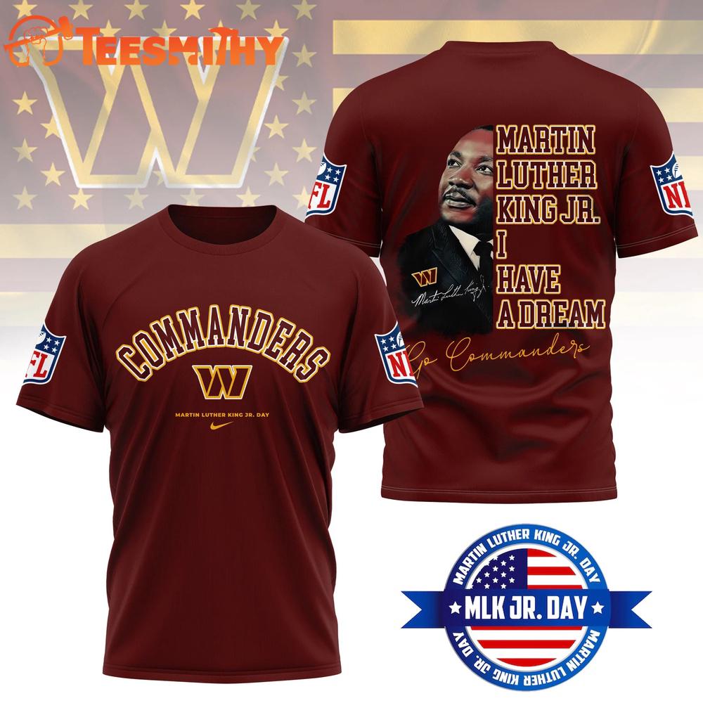 Washington Commanders 2026 NFL Martin Luther King JR. Day 3D Shirt