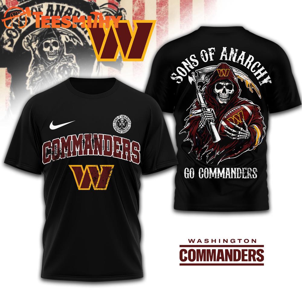 Washington Commanders 2026 NFL Sons of Anarchy 3D T Shirt