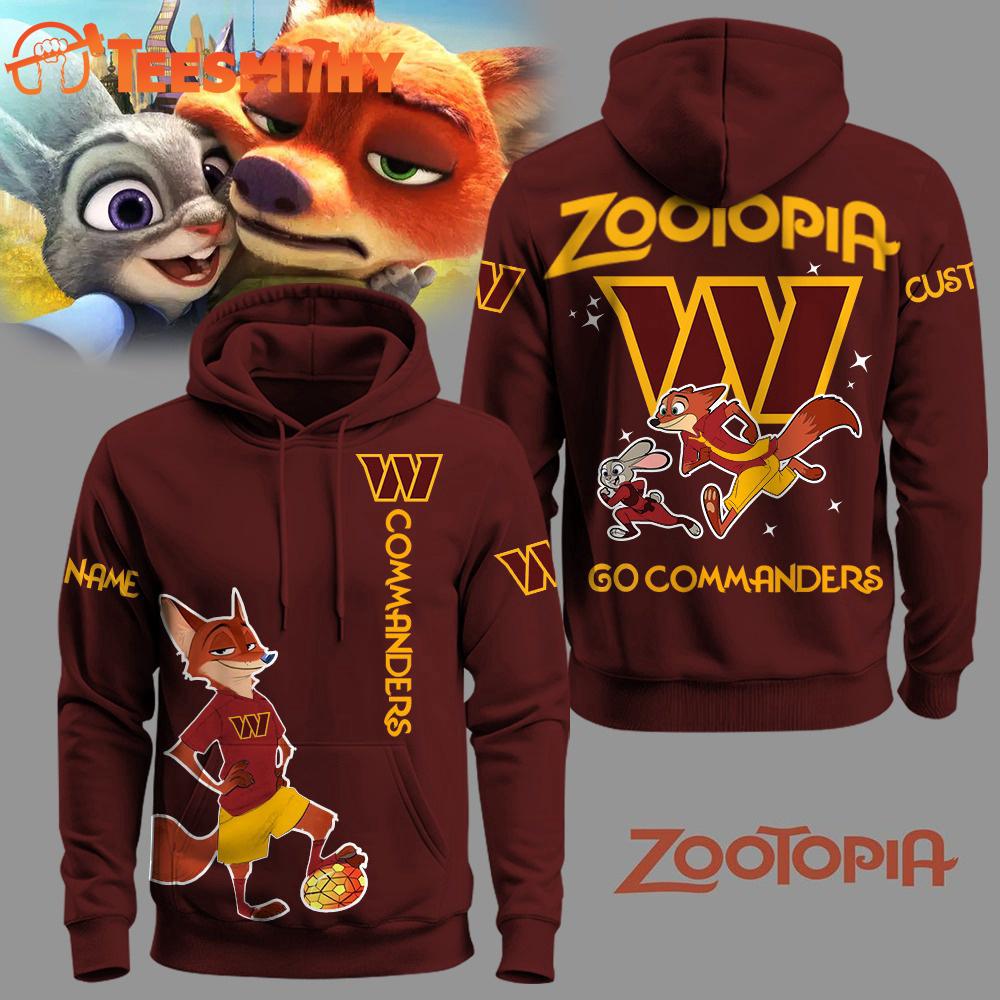 Washington Commanders Football Zootopia 2026 Limited Edition Custom Hoodie Shirt