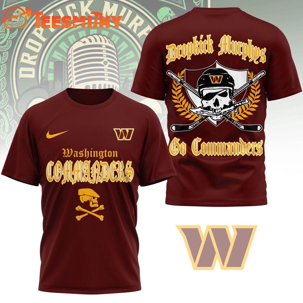 Washington Commanders NFL Dropkick Murphys Fan 3D T Shirt