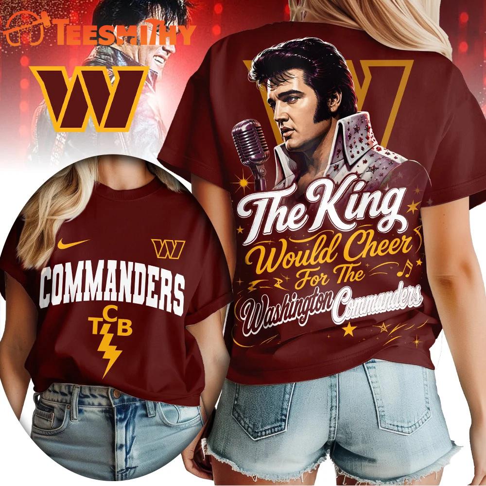 Washington Commanders NFL Elvis Presley The King All Over Print Shirt