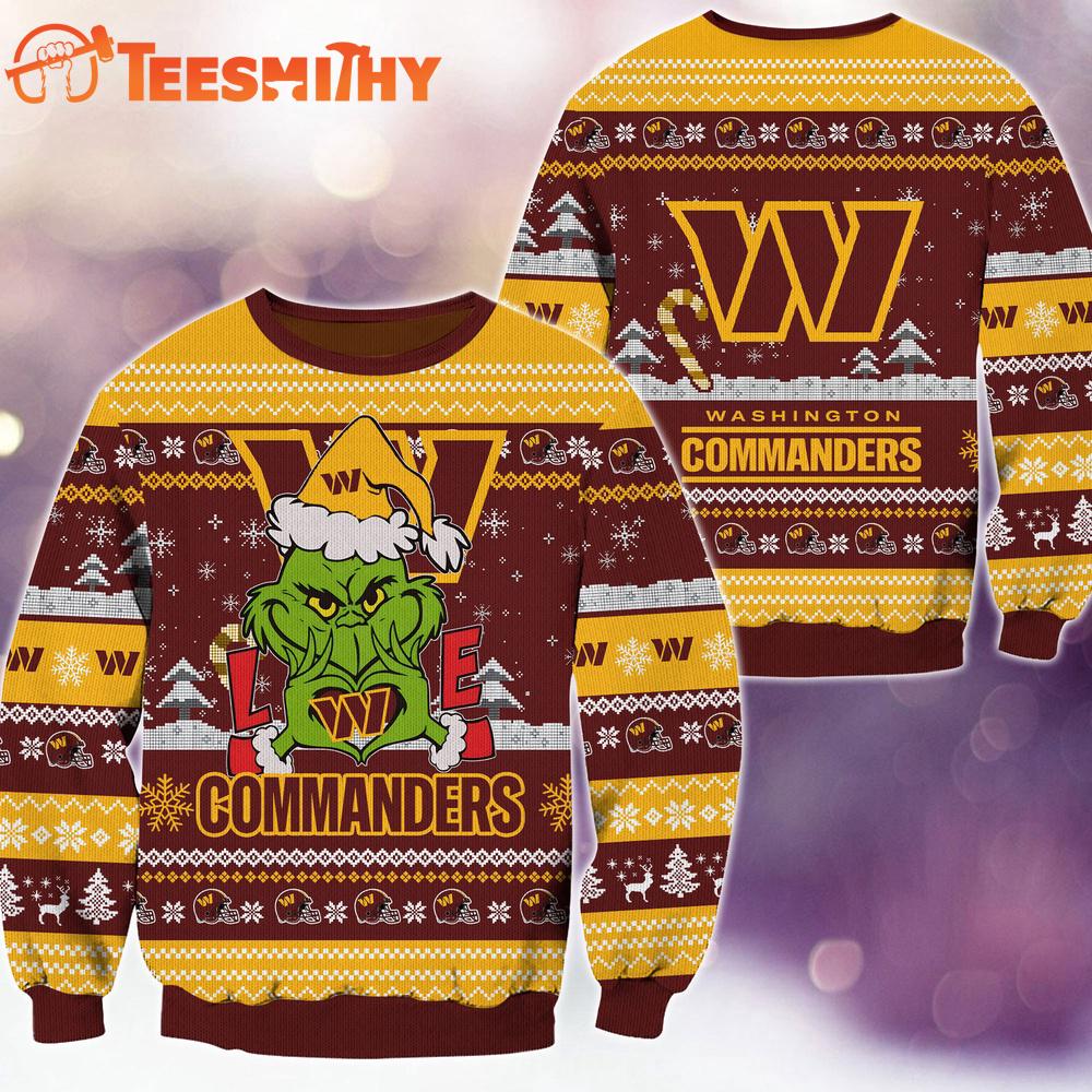 Washington Commanders NFL Grinch Football Limited Ugly Christmas Sweater