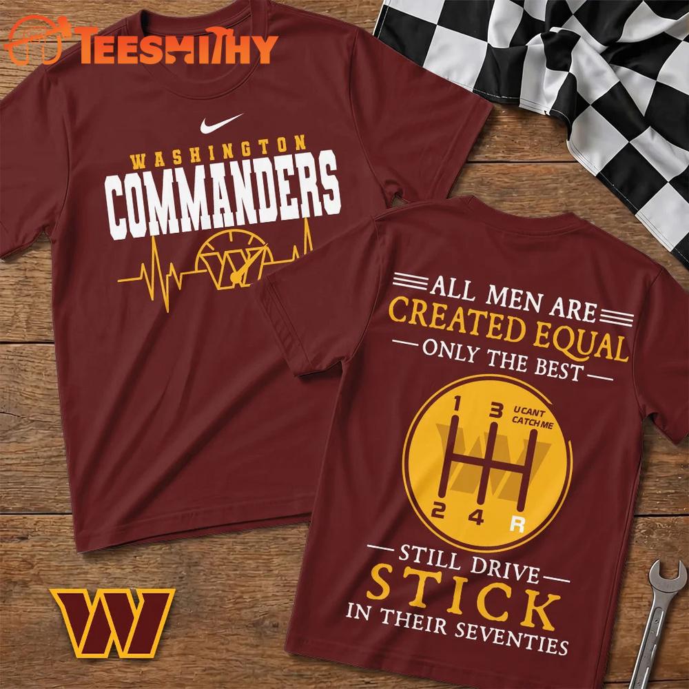 Washington Commanders NFL Highspeed Heartbeat All Over Printed T Shirt