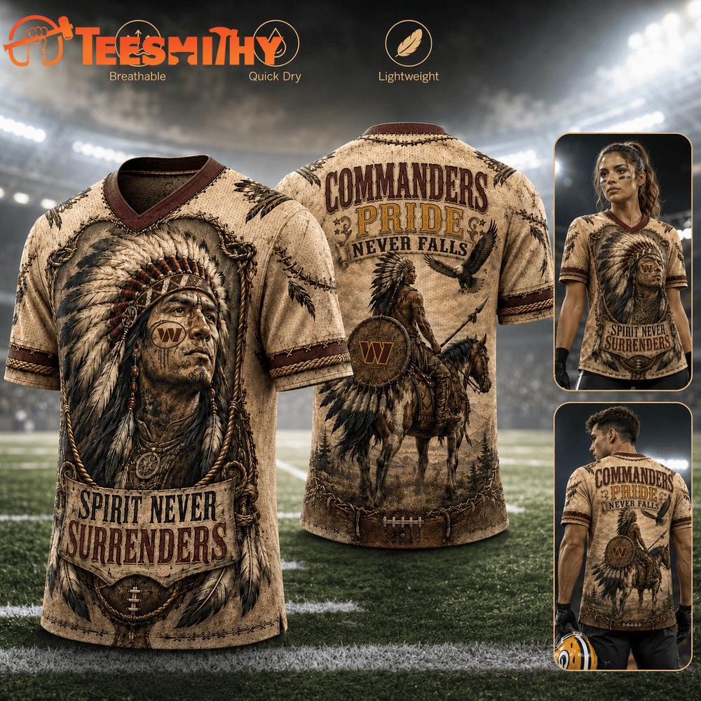Washington Commanders NFL Native American Warrior Vintage Game Day Football Jersey