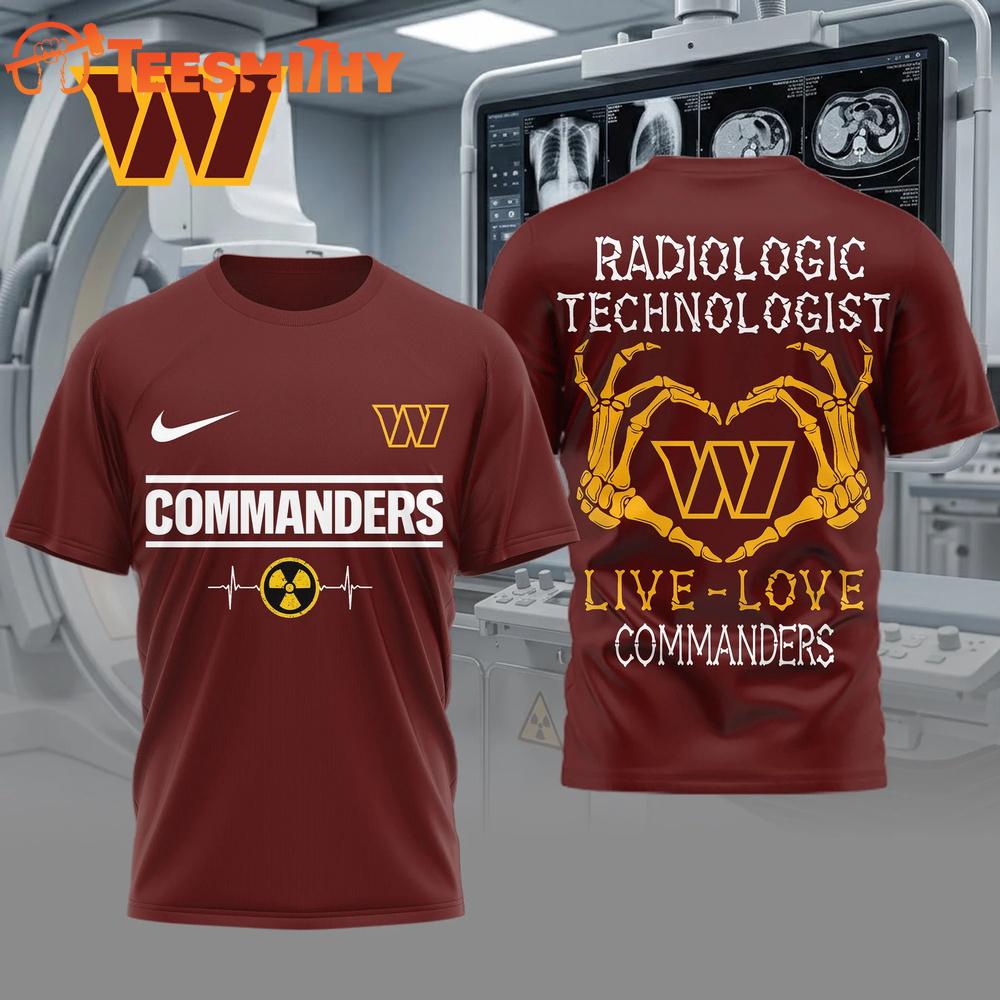 Washington Commanders NFL Radiology Technologist Game Day 3D Shirt