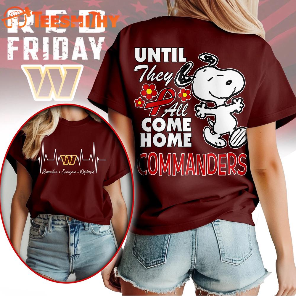 Washington Commanders NFL Snoopy Red Friday Unisex 3D Shirt