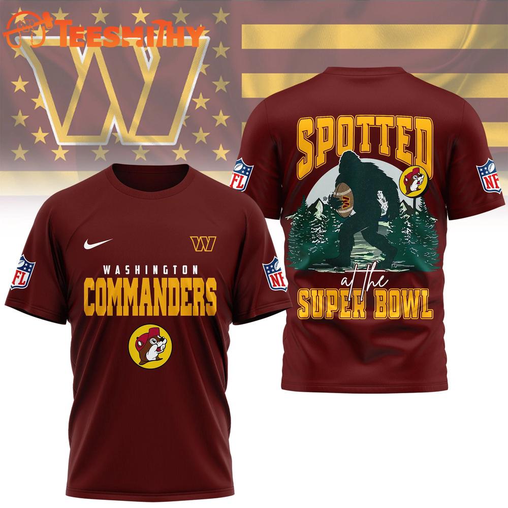 Washington Commanders NFL Spotted at the Super Bowl 3D Shirt