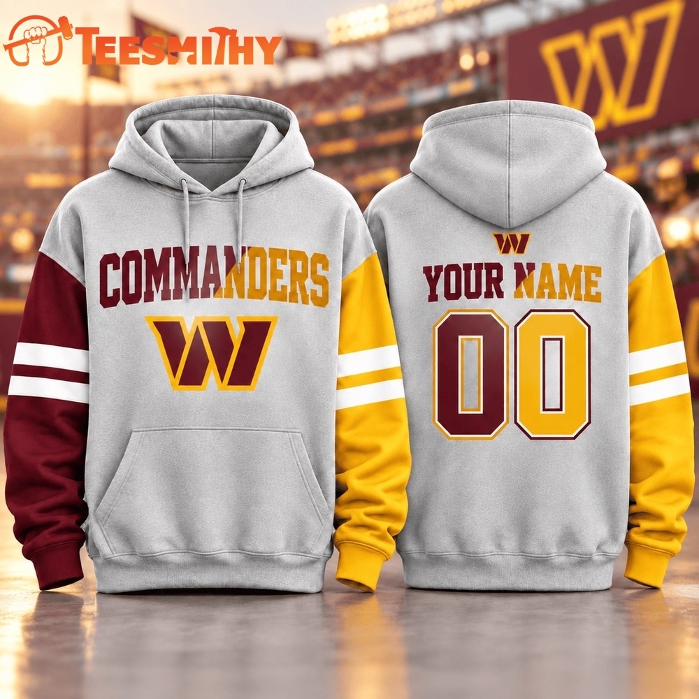 Washington Commanders NFL Two Tone Colorblock Varsity Hoodie