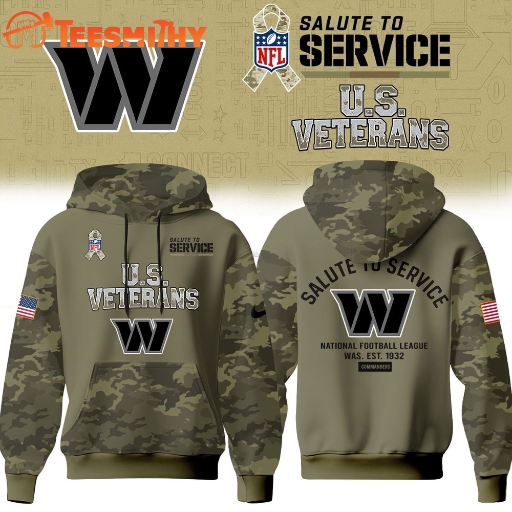 Washington Commanders NFL US Veterans Salute To Service 2026 Hoodie Shirt