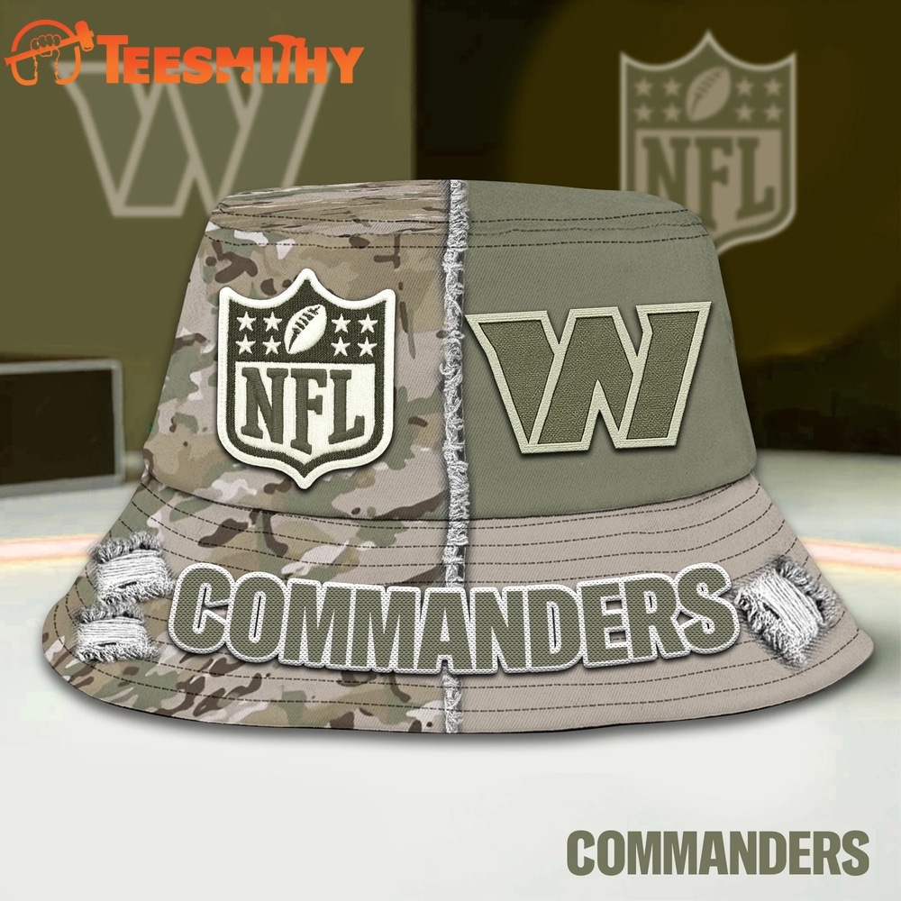 Washington Commanders NFL Veterans US Army Bucket Hat