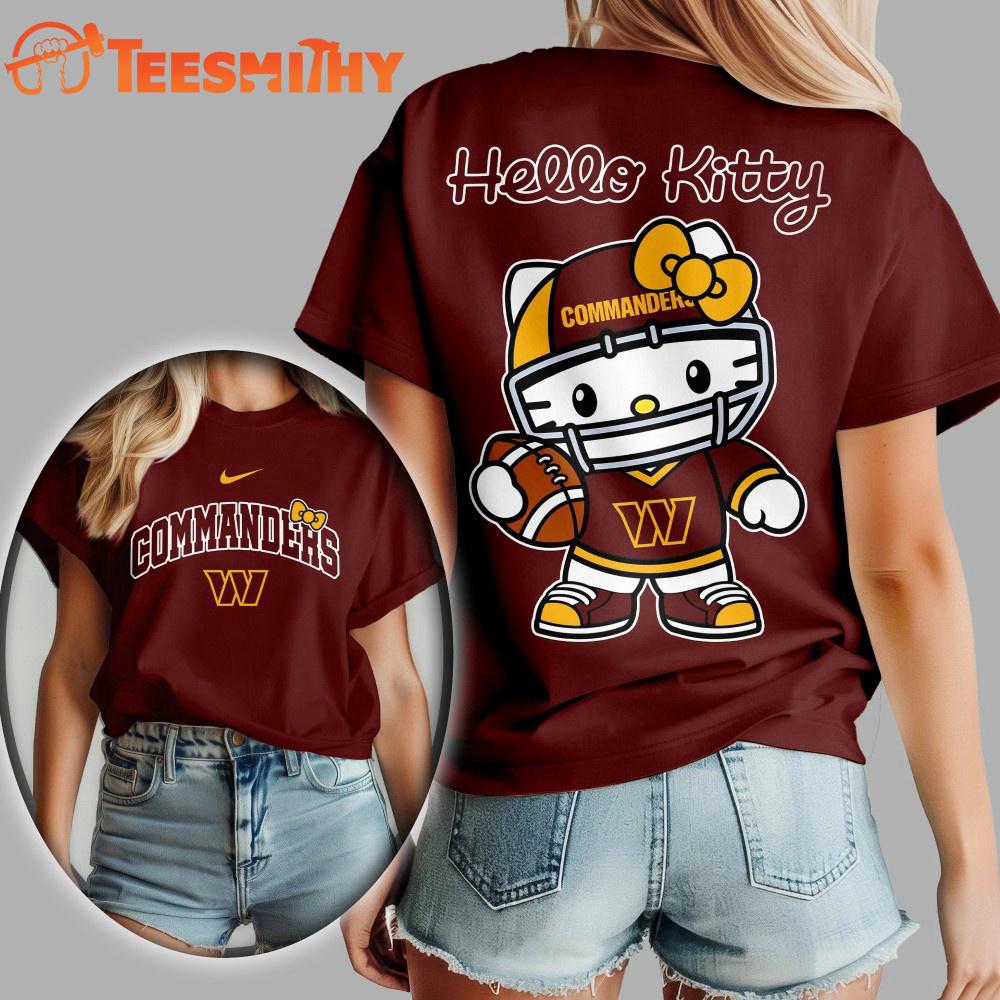 Washington Commanders NFL x Hello Kitty All Over Print Shirt Washington Commanders NFL x Hello Kitty All Over Print Shirt