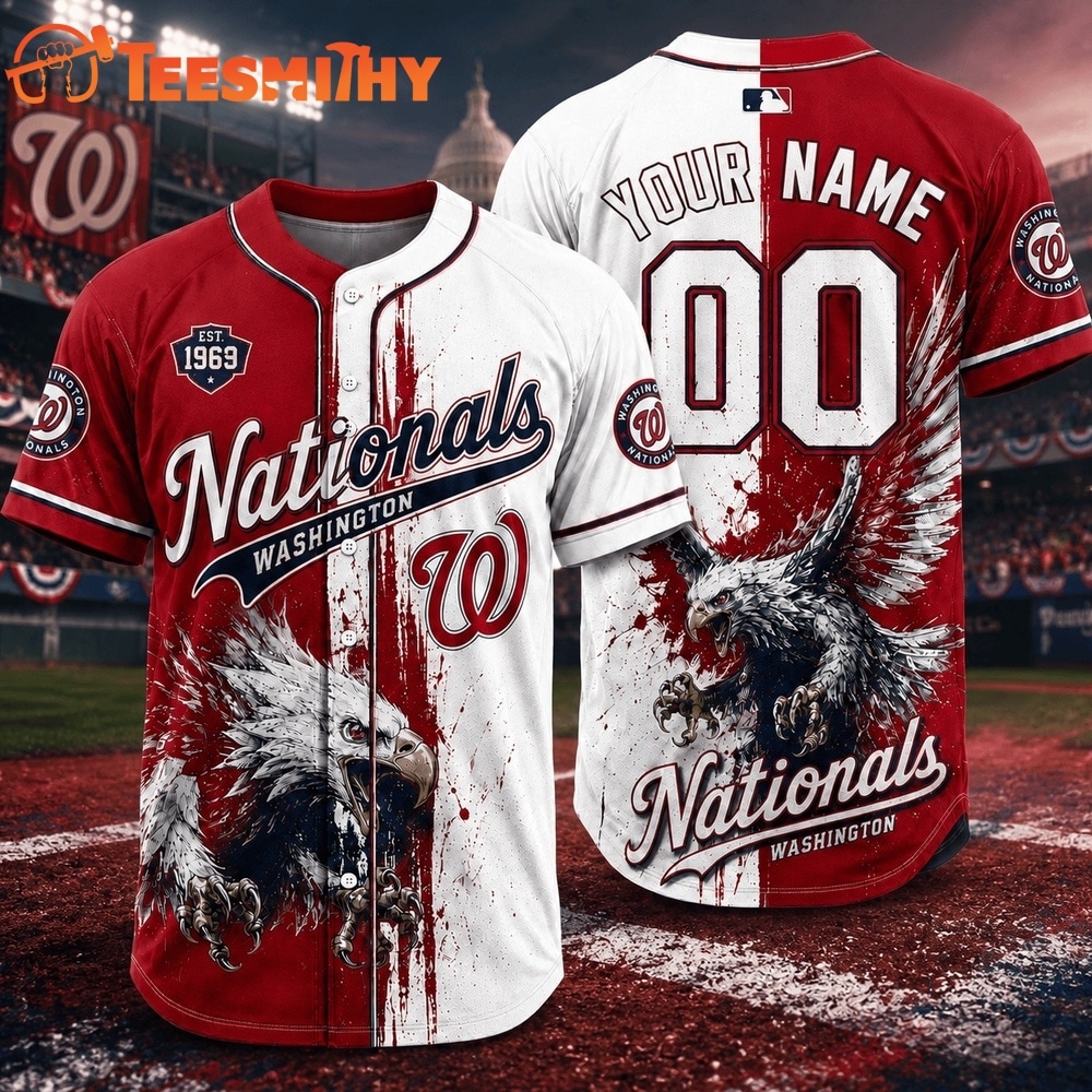 Washington Nationals 2026 MLB Eagle America Personalized Baseball Jersey