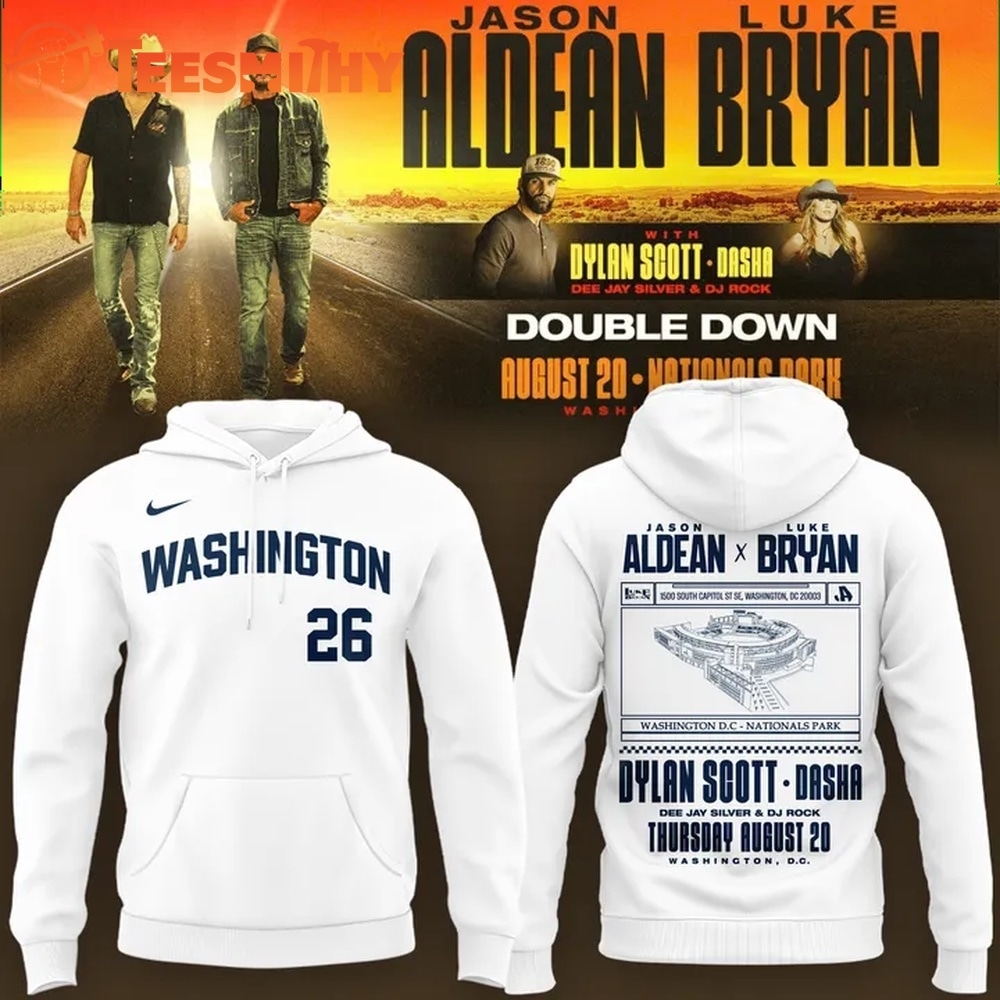 Washington Nationals x Jason Aldean And Luke Bryan 2026 Limited Edition White Hoodie
