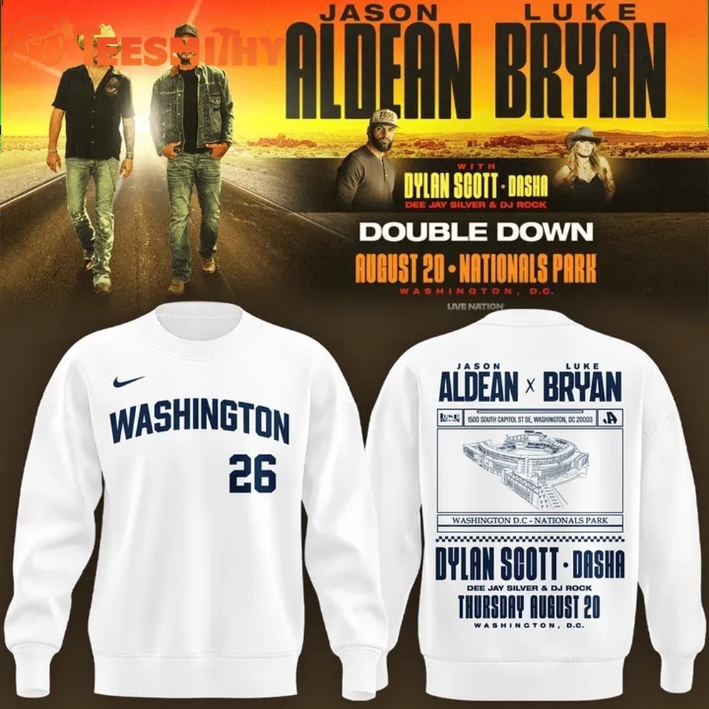Washington Nationals x Jason Aldean And Luke Bryan 2026 Limited Edition White Sweatshirt