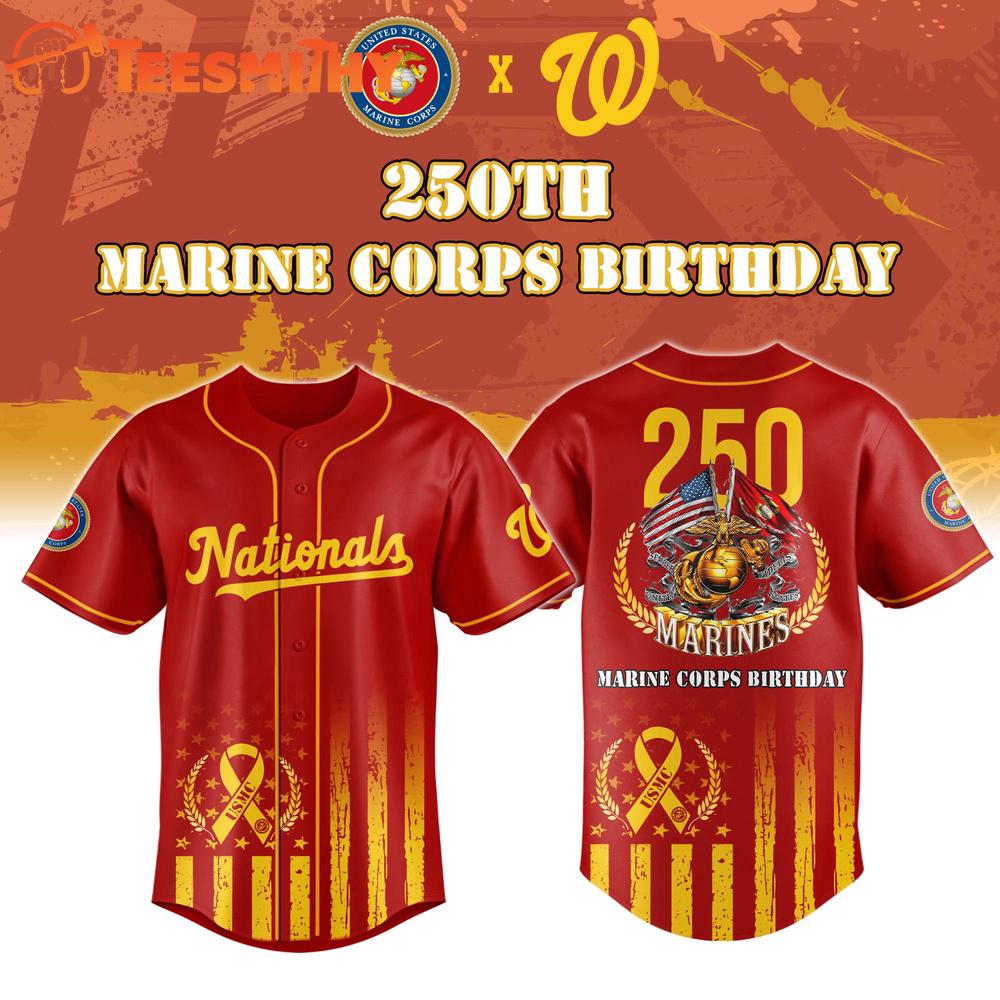 Washington Nationals x Marine Corps 250th Birthday Limited Edition Custom Baseball Jersey