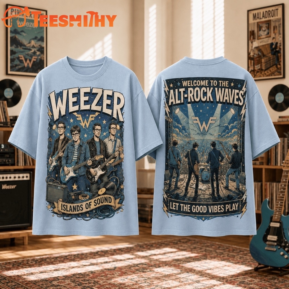 Weezer Islands of Sound Welcome To The Alt Rock Waves 3D Shirt