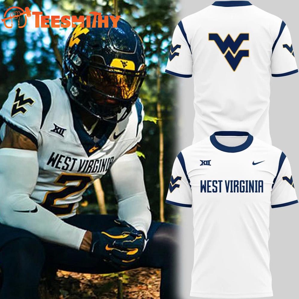 West Virginia Mountaineers Football Game White 3D Shirt