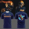 West Virginia Mountaineers Throwbacks 1965 Moutaineers Wordmark 3D Shirt
