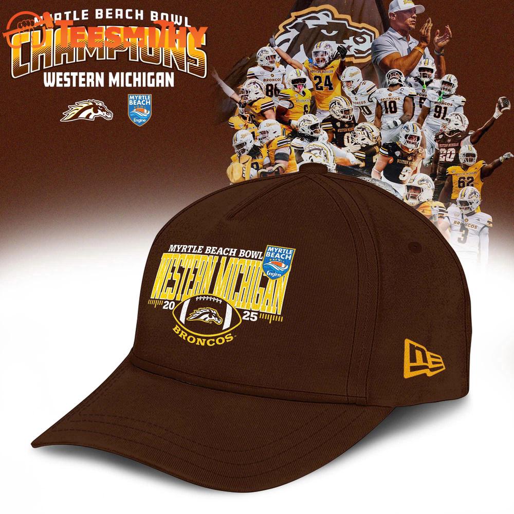 Western Michigan Broncos 2025 Myrtle Beach Bowl Champions Brown Cap