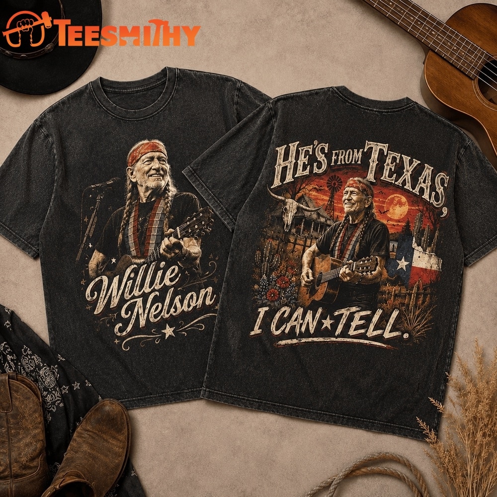 Willie Nelson Red Bandana Vintage Photo 3D Shirt