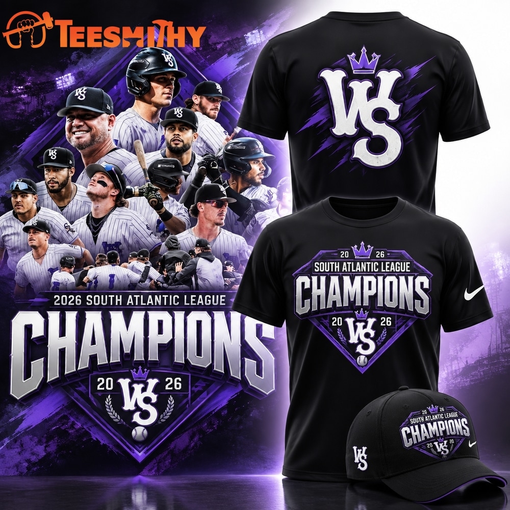 Winston Salem Dash 2026 South Atlantic League Champions Black T Shirt