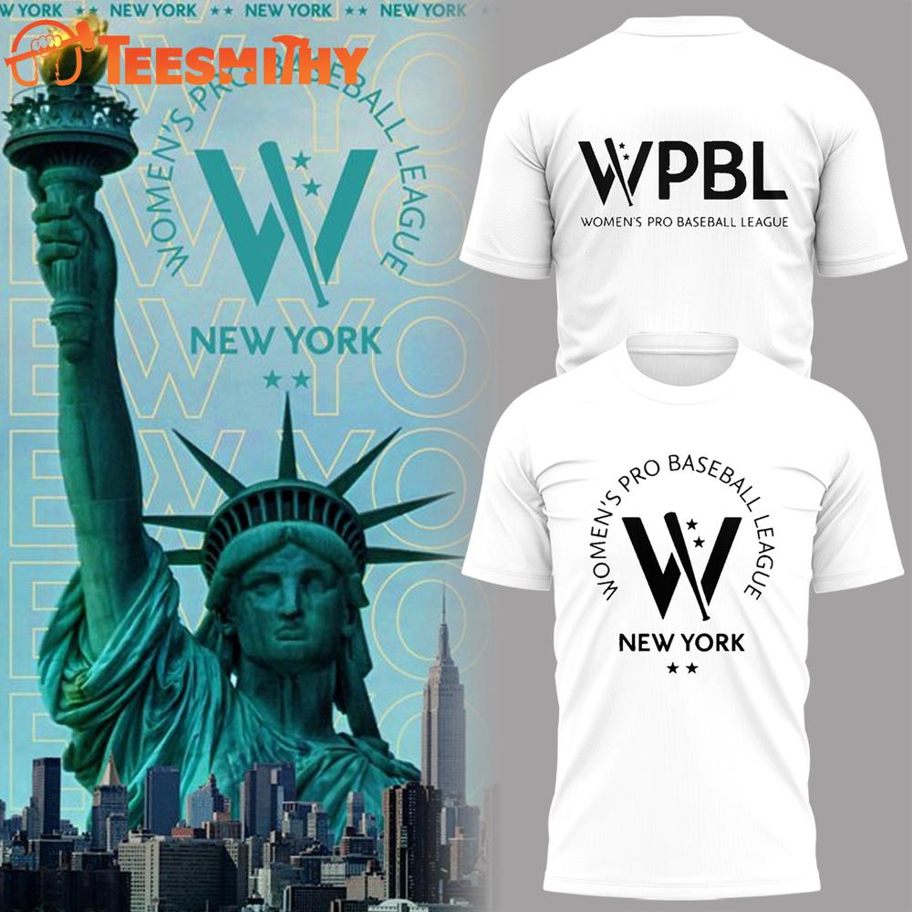 Women's Pro Baseball League New York 2025 WPBL White Shirt Women's Pro Baseball League New York 2025 WPBL White Shirt