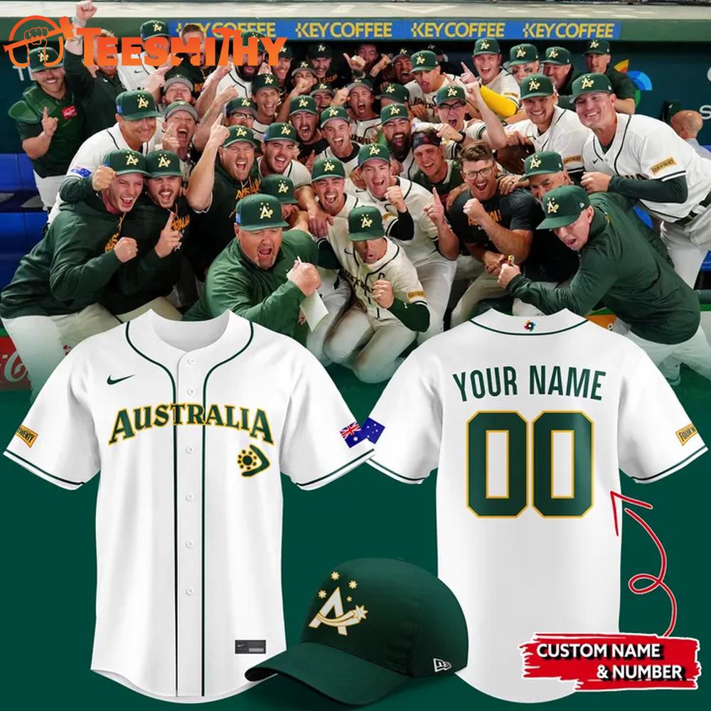 World Baseball Classic Australia Team 2026 White Jersey
