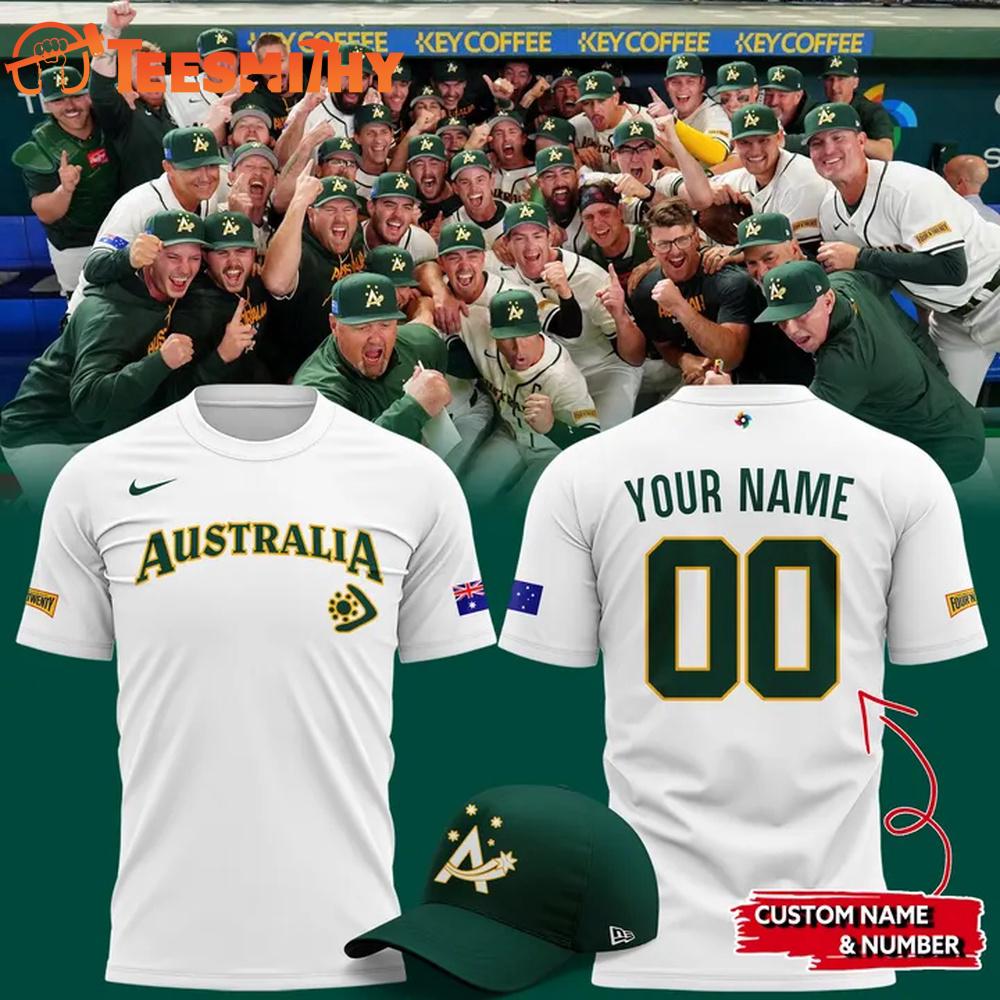 World Baseball Classic Australia Team 2026 White T Shirt