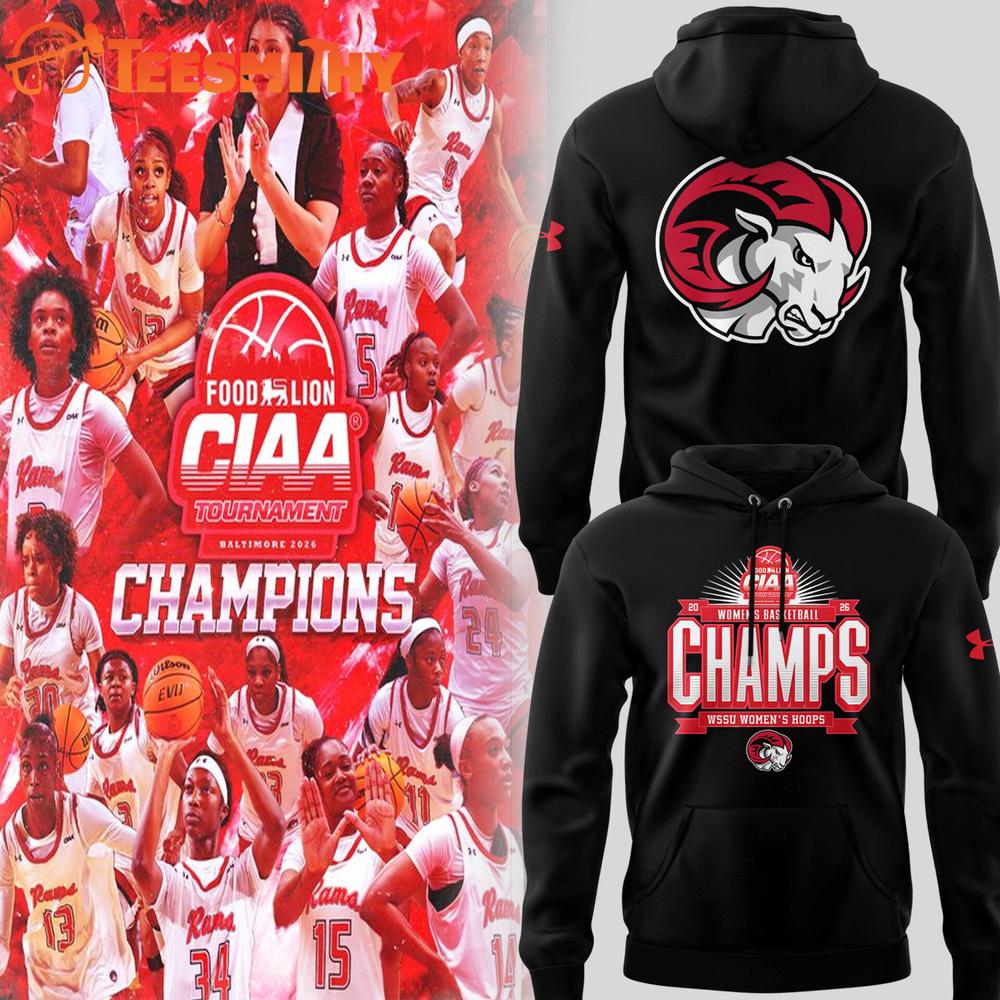 WSSU Women's Hoops 2026 Basketball Champions Limited Edition Black Hoodie