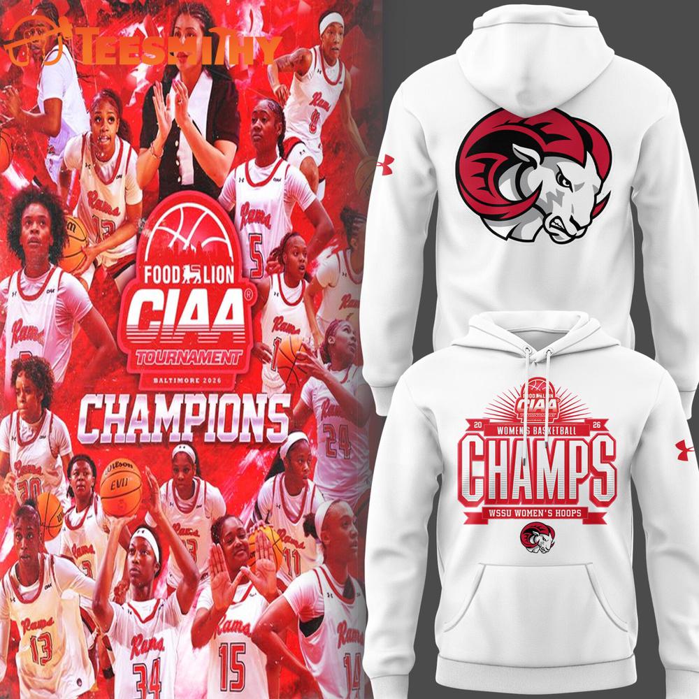 WSSU Women's Hoops 2026 Basketball Champions Limited Edition White Hoodie