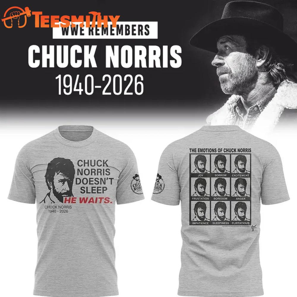 WWE Remembers Chuck Norris 1940-2026 Limited Edition T Shirt