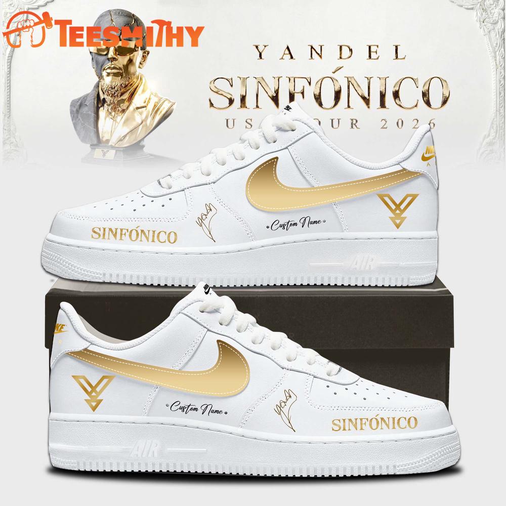 Yandel Sinfonico USA Tour 2026 Signature Limited Edition White Air Force 1 Shoes