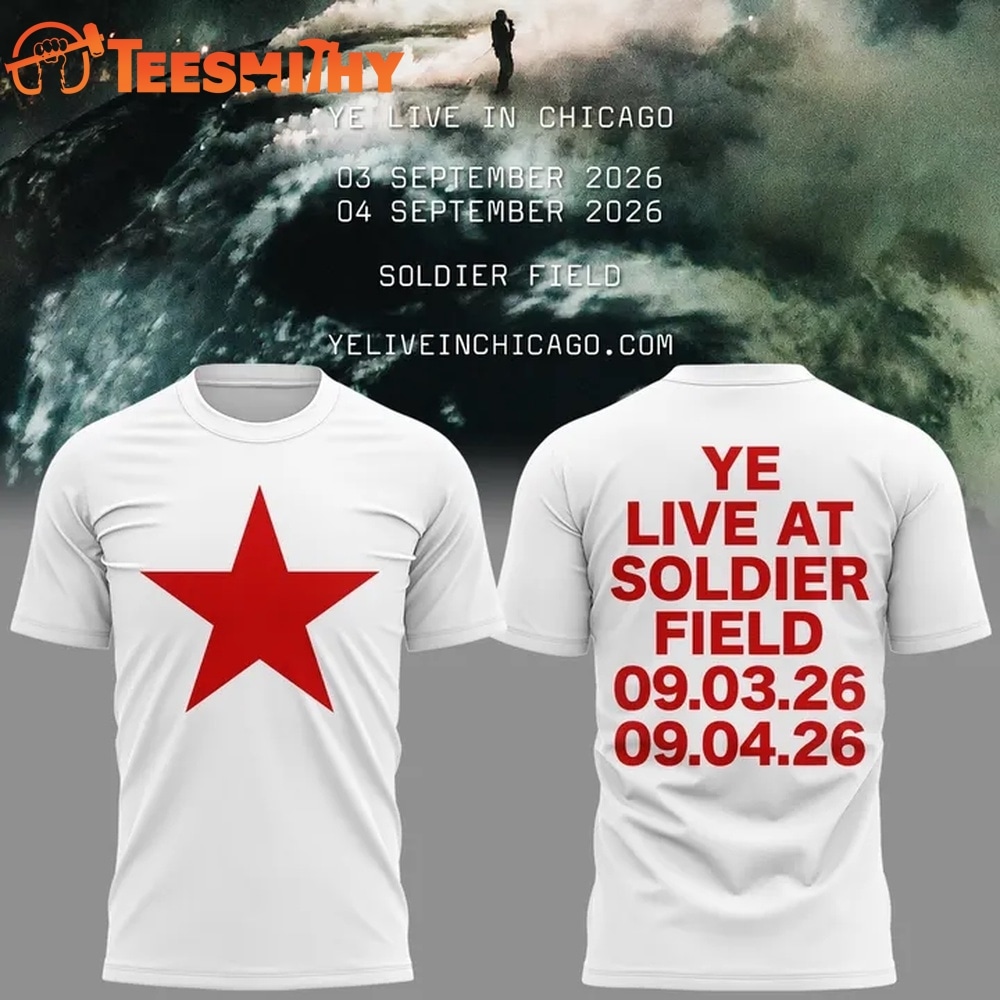 YE LIVE AT SOLDIER FIELD, 2026 Ye Live Concert Tour White T Shirt