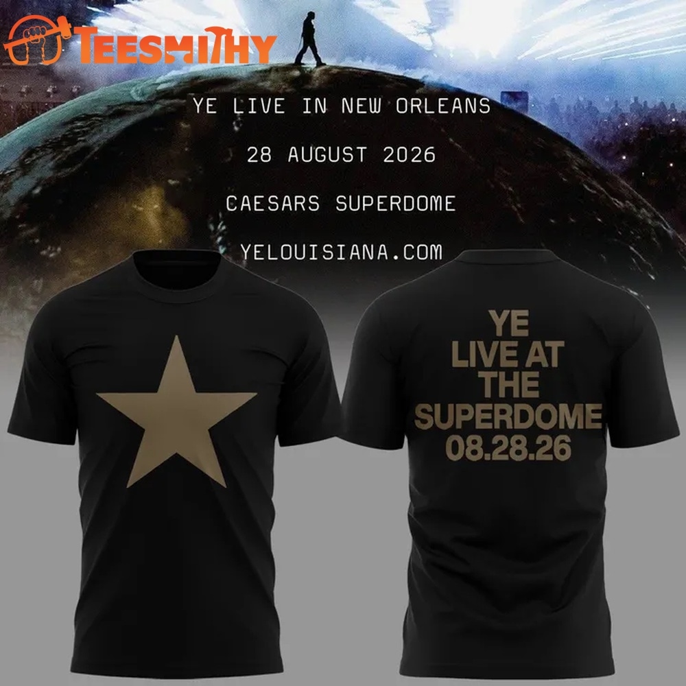 Ye Live At The Superdome Shirt, 2026 Ye Live Concert Tour Black T Shirt