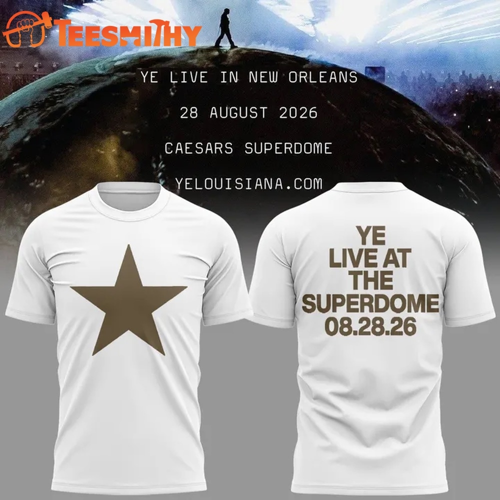 Ye Live At The Superdome Shirt, 2026 Ye Live Concert Tour White T Shirt